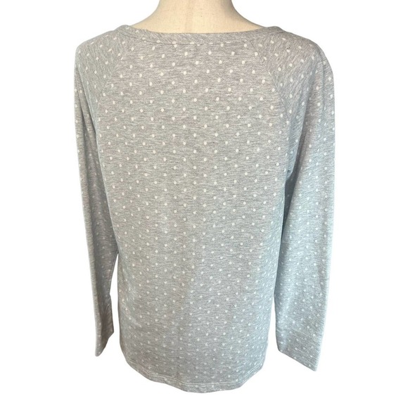 3/$27 Gap Crewneck Sweatshirt in Gray, White Polka Dots, Medium - Picture 5 of 11